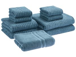ITAA Set of 9 Towels Cotton Blue