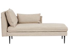 Left Hand Chaise Lounge Beige YERRES