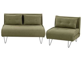 Fabric Sofa Set Olive Green VESTFOLD