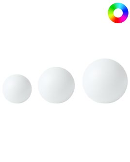 Set of 3 Outdoor LED Ball Lamps LOBAINA White