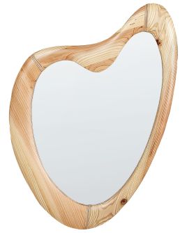 Wall Mirror NEURE 90 cm 77 cm Wood Natural