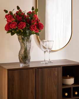 BERUVO Artificial FLora Bouquet - Red