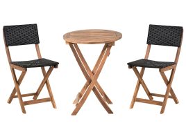 YEWLEIGH Wood Garden Bistro Set - Brown
