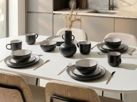 SAHIVO Dinner Set of 16 - Brown
