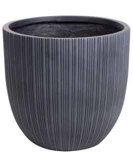 Plant Pot FRAXINUS Ceramic 42 cm Graphite Grey