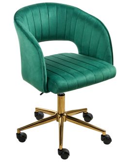 KATOANH Velvet Office Desk Chair - Green