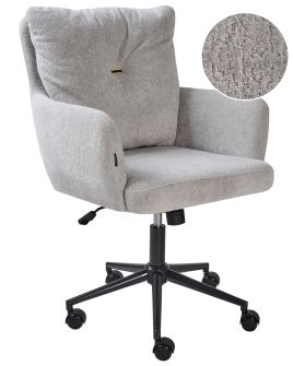 KENTHORPE Faux Fur Office Desk Chair - Grey