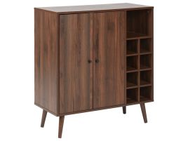 2 Door Wine Cabinet Dark Wood TULLAMORE