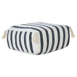 ASHTIVO Cotton Floor Cushion - Black and White