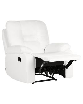 Recliner Chair BERGEN Fabric White