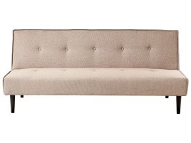 3 Seater Sofabed - TISBY Fabric Beige