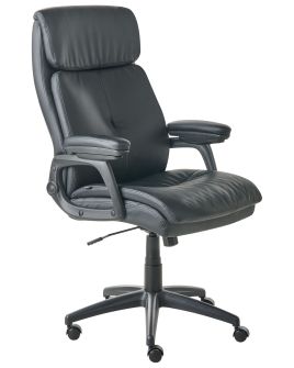 OLMSTED Faux Leather Executive Office Chair - Black