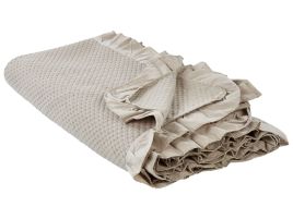 Bedspread HATTON Cotton 220 x 240 cm Taupe