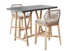Bistro Set TALAMONE Acacia Wood Grey