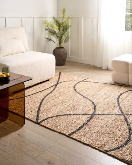JAGEXI Jute Rug- Beige, 160cm
