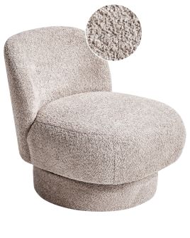 Swivel Armchair AYLO Boucle Taupe