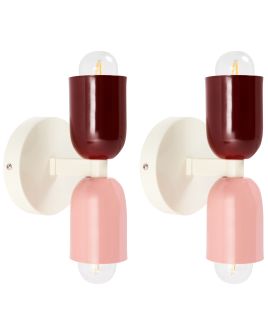 EASTMEREFORD Metal Set of 2 Wall Lamps - Multicolour