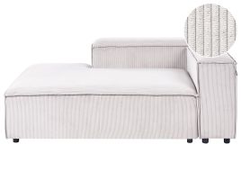 TROMSO Corduroy Fabric Chaise Lounge - Off White