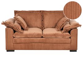 2 Seater Sofa - TIROR Jumbo Cord Sofa Brown