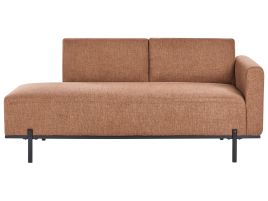 GRITTENDEN Faux Linen Chaise Longue - Golden Brown