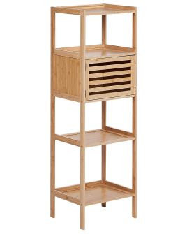 Bamboo Bathroom Shelving Unit Light Wood LAFAYETTE