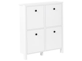 EVARA 4 Compartment Shoe Cabinet - White
