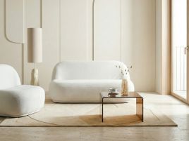 BALEWO Fabric 2 Seater Sofa - Off White