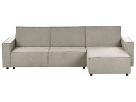 Corner Sofabed - ROMARA Left Hand Facing Fabric Beige
