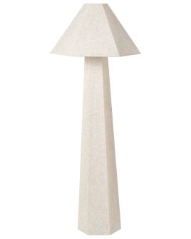 NEWBOROUGH Faux Linen Floor Lamp - Light Beige