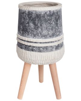 Elevated Plant Pot ARISAEMA Ceramic 27 cm Grey