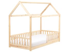 KOSAYE Kids Bedframe Pine Wood 90 x 200cm EU Single Bed Light Wood