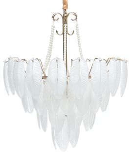 STANCOMBE Glass Chandelier - Brass
