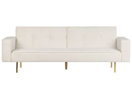 3 Seater Sofabed - UEWIS Velvet Off-White