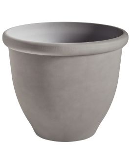 Plant Pot TESALIA Synthetic Material 49 cm Grey