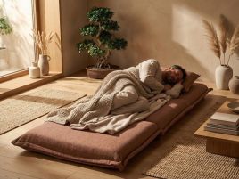 RORVEX Fabric Single Sofabed - Brown