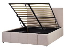 CASTELNAVTE Ottoman Bed Fabric 160 x 200 cm (EU King Size) Taupe
