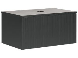 Wall Mounted Washbasin Cabinet ALZIRA 80 cm 52 cm 40 cm Black