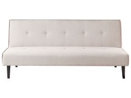 3 Seater Sofabed - TISBY Fabric Light Beige