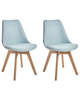 FENNMERE Fabric Dining Chairs - Set of 2 - Green