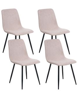 DORRINGFORD Fabric Dining Chairs - Set of 4 - Beige