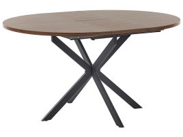 Extending Dining Table FRIONA Dark Brown 110/140 cm 110 cm Wood