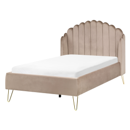 AMLI Small Double Velvet Bedframe - Taupe