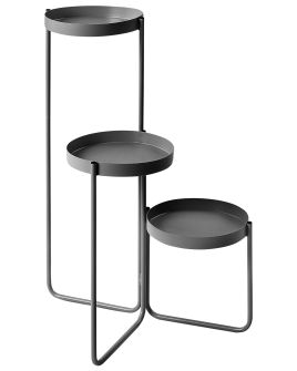 Plant Stand FRAGARIA Metal 42 cm Black