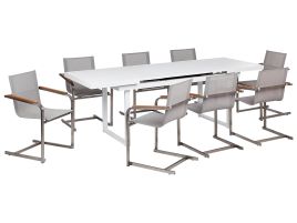 Garden Dining Set 8 Seater VALCANETTO/COSOLETO Metal Beige