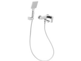 BADWELL Wall Mounted Bath Shower Mixer Tap - Silver