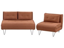 Fabric Sofa Set Orange VESTFOLD
