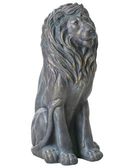 RENSMERE Garden Lion Figurine - Brown