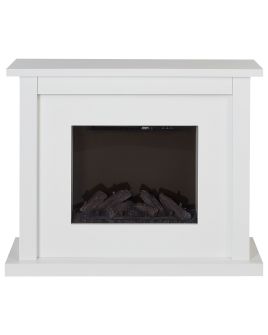 Electric Fireplace Heater KAROO With Remote White