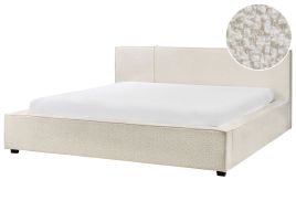 MIRANDA Bedframe Boucle 180 x 200cm EU Super Kingsize Bed Off-White