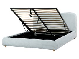 BLNGAAC Ottoman Bed Fabric 160 x 200 cm (EU King Size) Light Blue